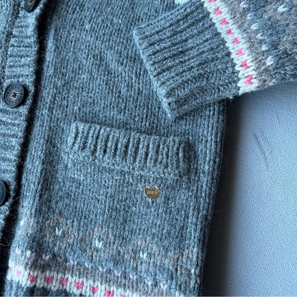 Juicy Couture ~ Knit Button Cardigan ~ Girls Size 6 - Picture 4 of 13